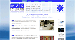Desktop Screenshot of mandkbathrooms.co.uk