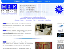 Tablet Screenshot of mandkbathrooms.co.uk